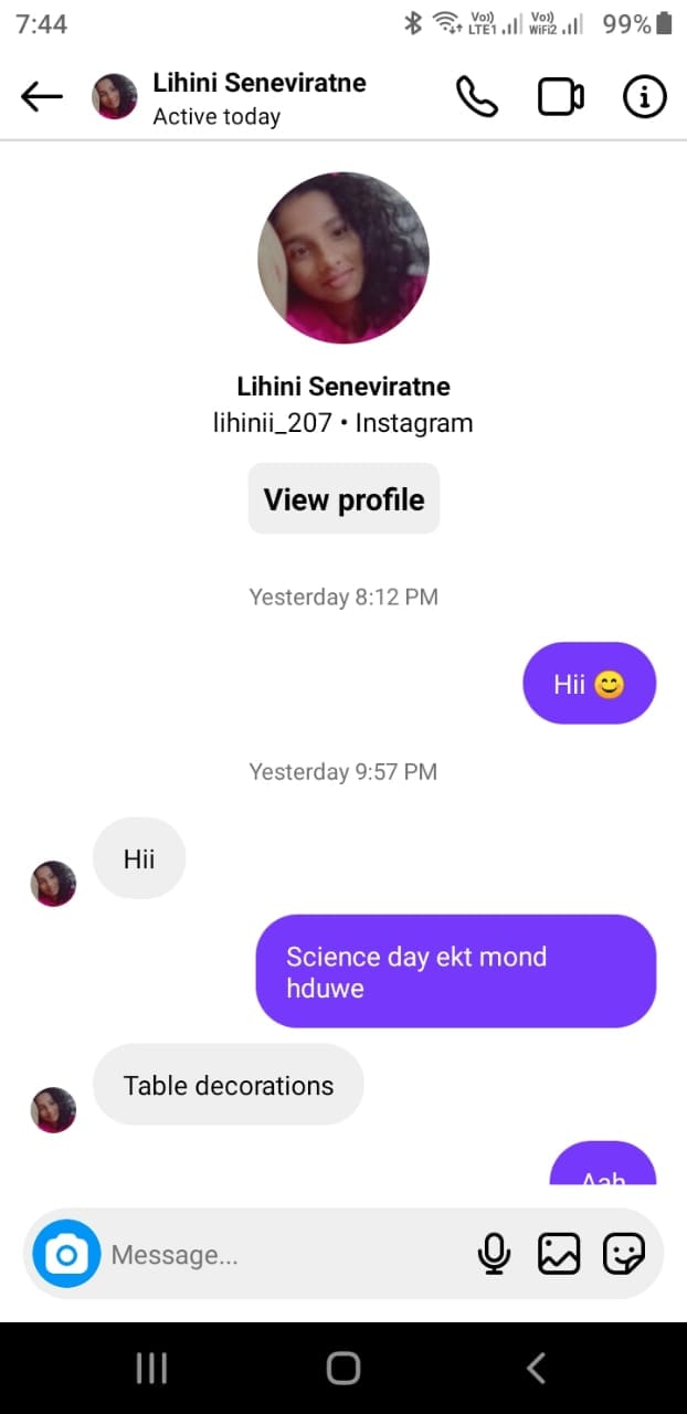 Our first Instagram messages