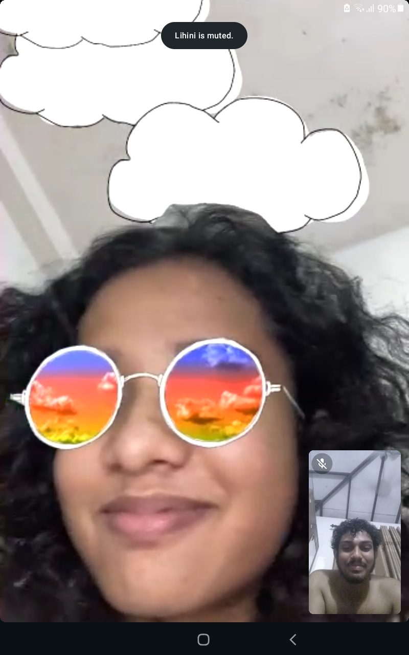 Chuutimanikaa wearing colorful filter glasses
