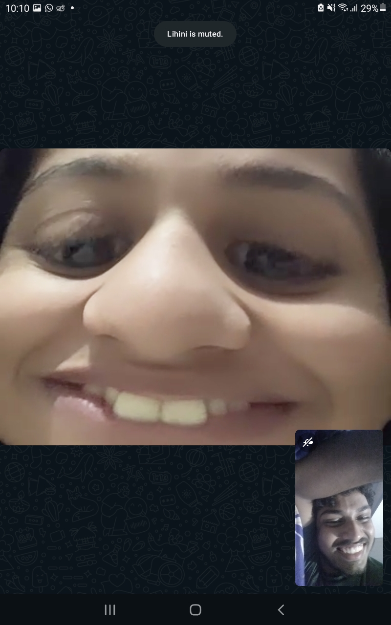 A funny close-up smile from our call