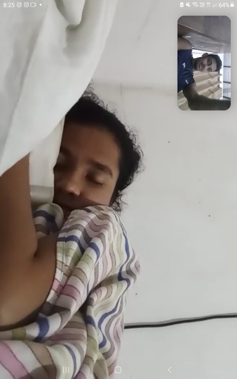 Chuutimanikaa asleep during a video call