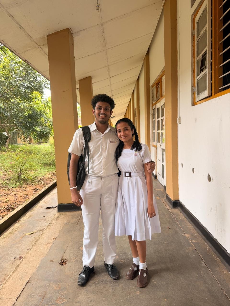 Our first couple photo together at school