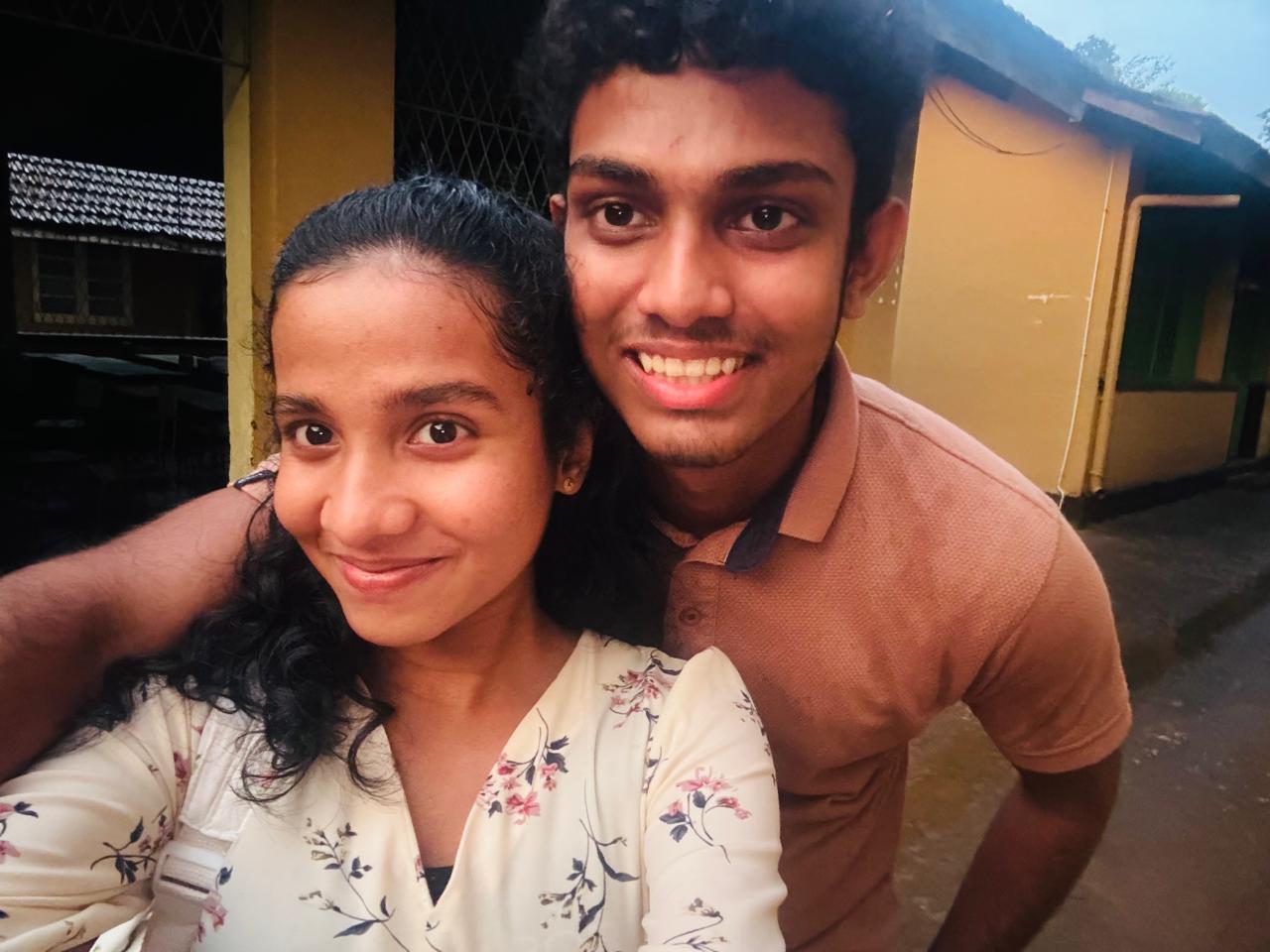 Chuutimanikaa and me smiling together outdoors
